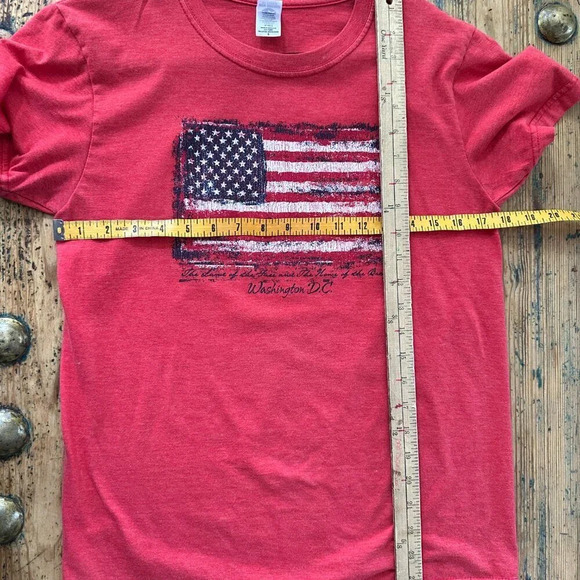 Red American Flag Shirt  Size Small , American Flag, Red Shirt, Womens shirt‎ - Picture 4 of 6